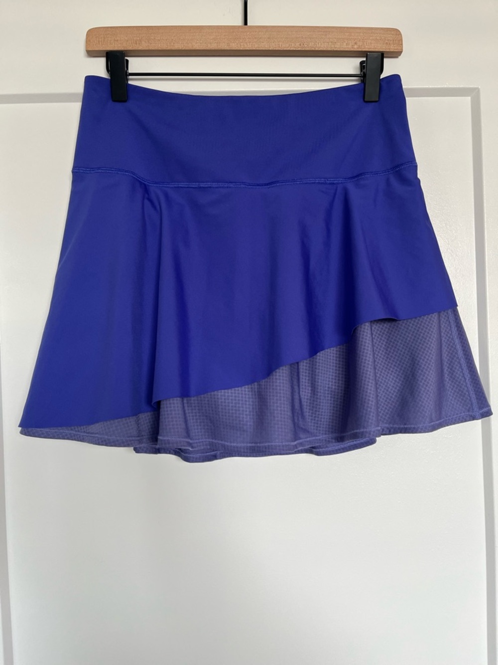 Athleta Ace Mesh Sport Skort Small Blue/purple Tennis Golf Athletic Skirt Shorts